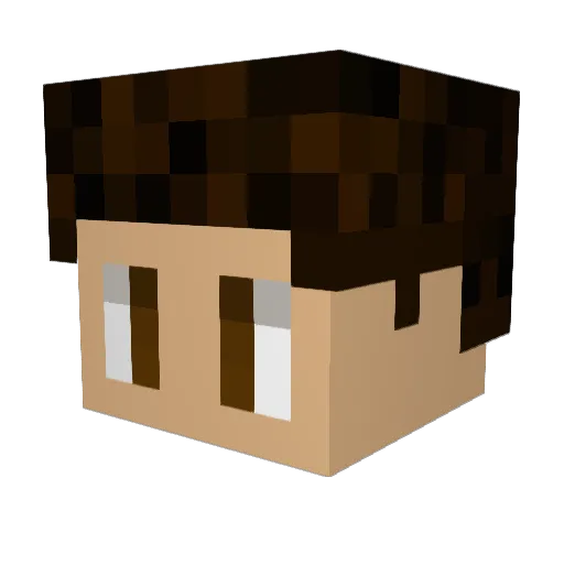 King2Dom Minecraft avatar head, 3D render