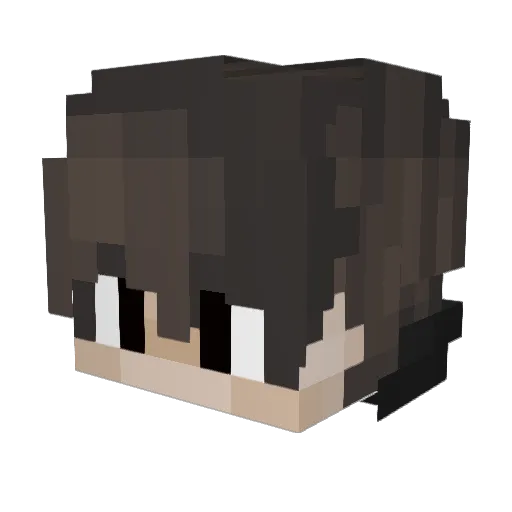 KingAdapt Minecraft avatar head, 3D render