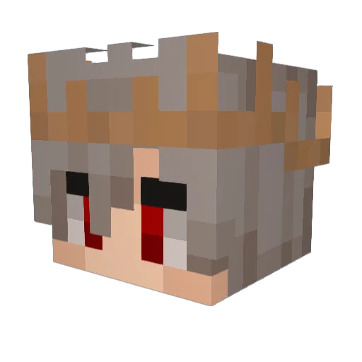 KingAggy Minecraft avatar head, 3D render