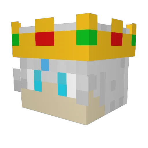 KingAlex071 Minecraft avatar head, 3D render