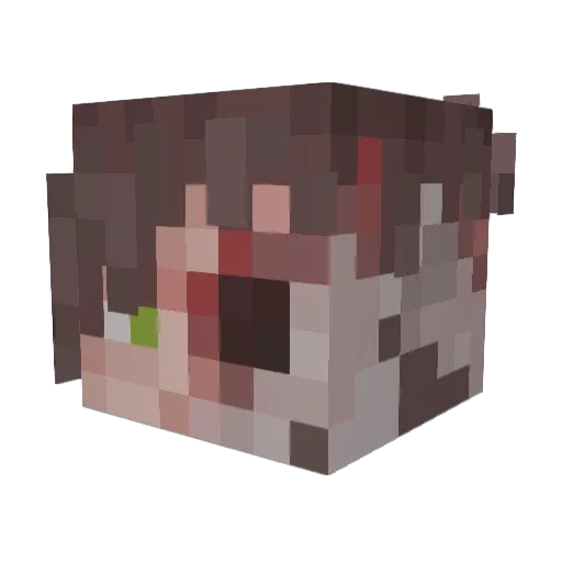 KingAli2010 Minecraft avatar head, 3D render