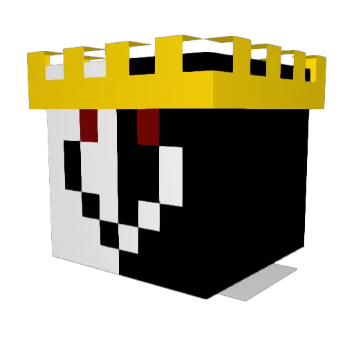 KingAllah Minecraft avatar head, 3D render