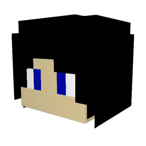 KingAlpha19 Minecraft avatar head, 3D render
