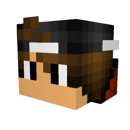 KingAnthrazit Minecraft avatar head, 3D render