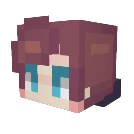 KingArlequin Minecraft avatar head, 3D render