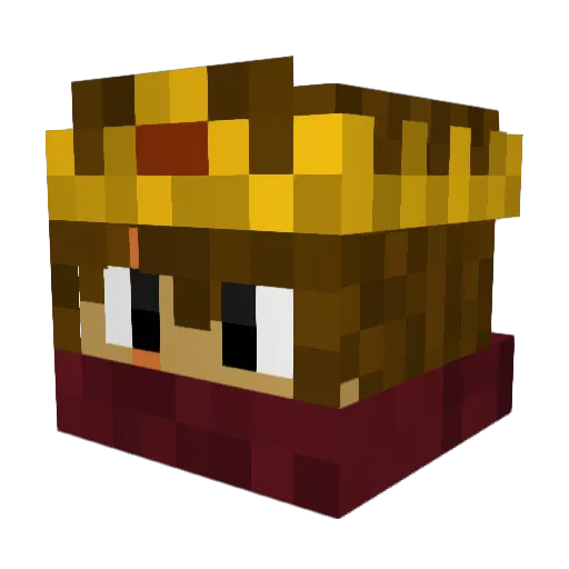 KingArthur2001 Minecraft avatar head, 3D render