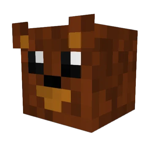 KingArthur87 Minecraft avatar head, 3D render