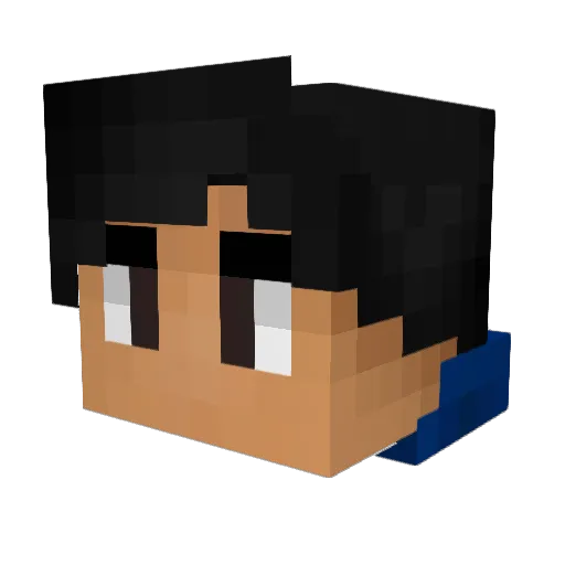 KingAsiimov Minecraft avatar head, 3D render