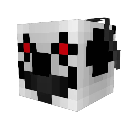 KingAss Minecraft avatar head, 3D render