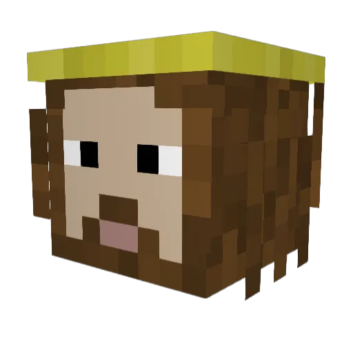 KingAutistmo Minecraft avatar head, 3D render