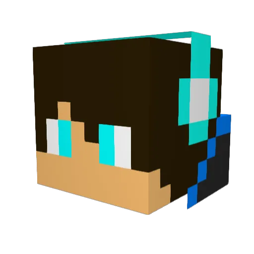 KingAwesome02 Minecraft avatar head, 3D render