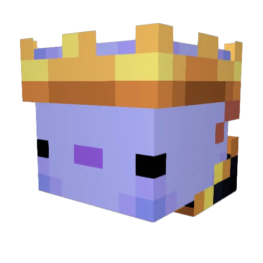 KingAxoloti_ Minecraft avatar head, 3D render