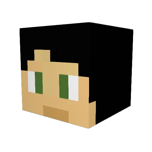 KingBLTV Minecraft avatar head, 3D render