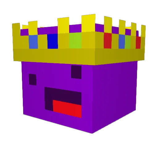 KingBally Minecraft avatar head, 3D render
