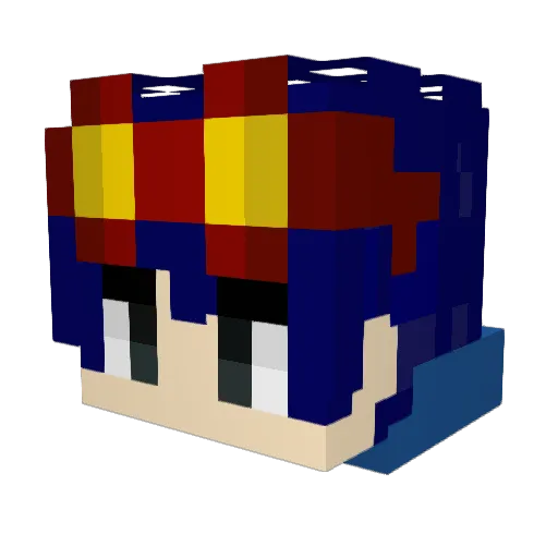 KingBankz Minecraft avatar head, 3D render