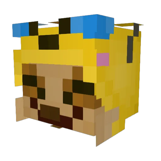 KingBeemo Minecraft avatar head, 3D render