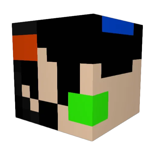 KingBlake22 Minecraft avatar head, 3D render
