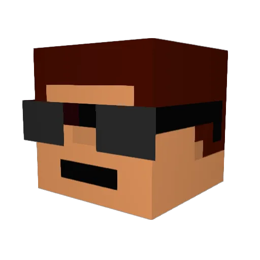 KingBlakefly Minecraft avatar head, 3D render