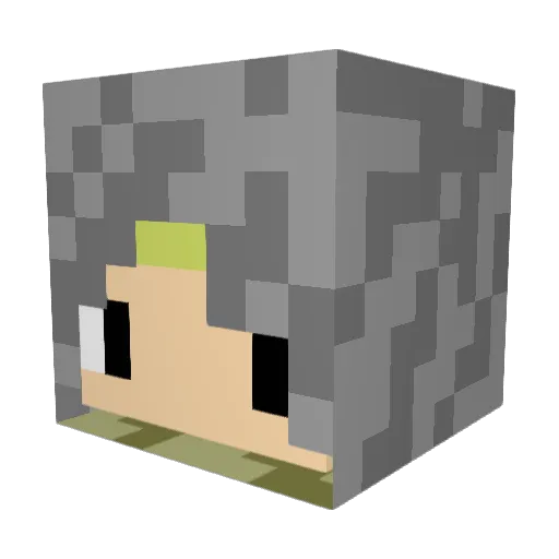 KingBob3rd Minecraft avatar head, 3D render