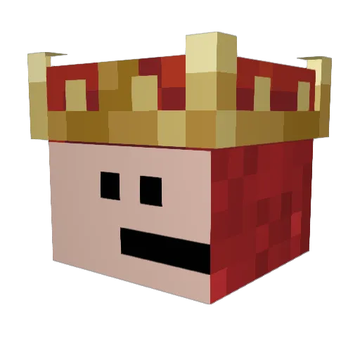 KingBobTheCool Minecraft avatar head, 3D render