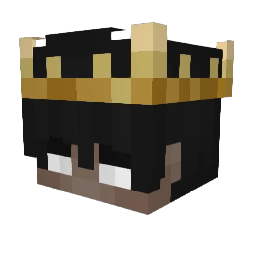 KingBoboSenior Minecraft avatar head, 3D render