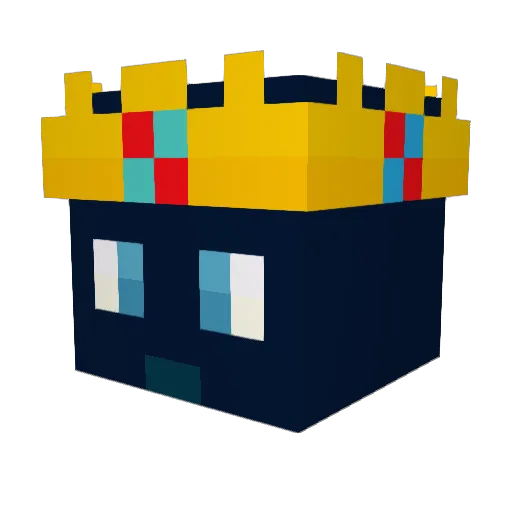 KingBow Minecraft avatar head, 3D render