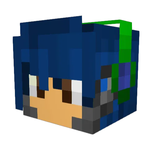 KingBoyGamer Minecraft avatar head, 3D render