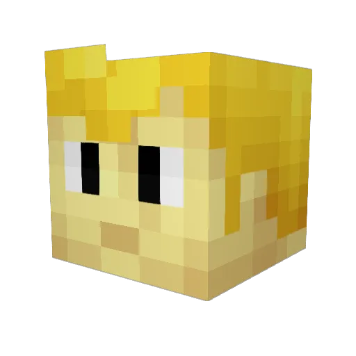 KingBros68 Minecraft avatar head, 3D render