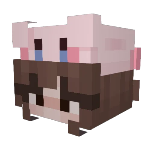 KingBunzo Minecraft avatar head, 3D render