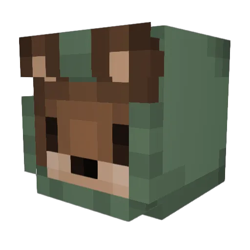 KingCSama Minecraft avatar head, 3D render