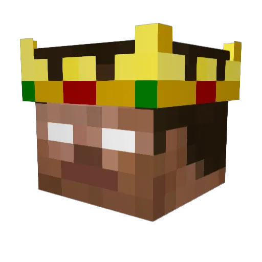 KingCarlL Minecraft avatar head, 3D render