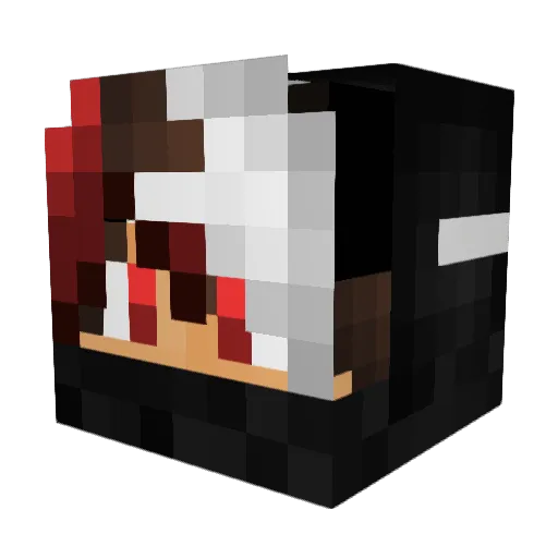 KingCarnie Minecraft avatar head, 3D render