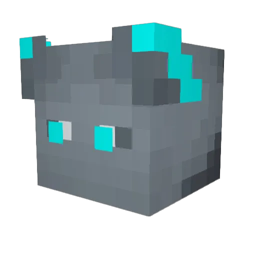KingCas7 Minecraft avatar head, 3D render