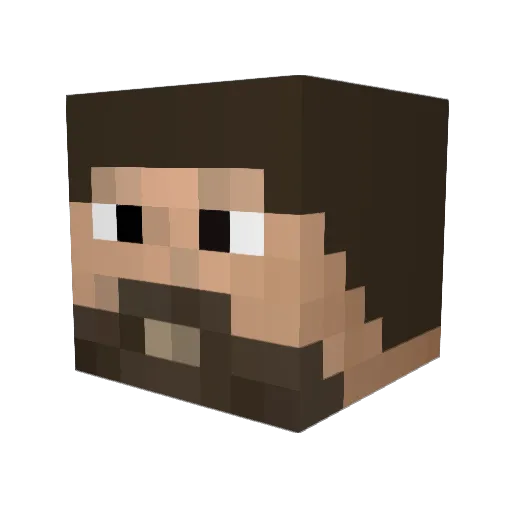 KingCatastrophe Minecraft avatar head, 3D render