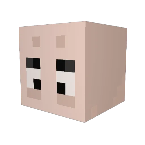 KingChaiya Minecraft avatar head, 3D render