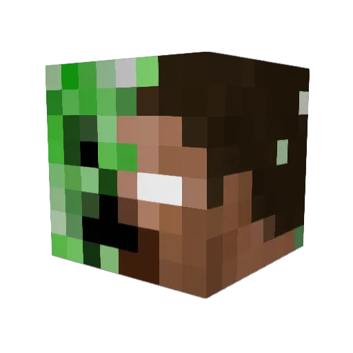 KingChaser Minecraft avatar head, 3D render