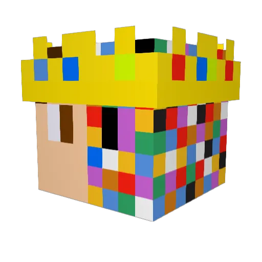 KingConsoles3 Minecraft avatar head, 3D render