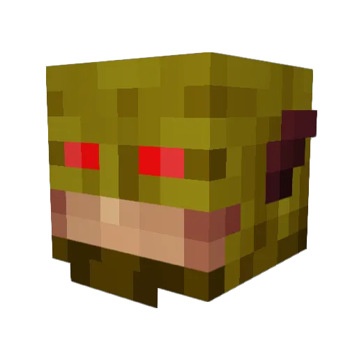 KingCounter Minecraft avatar head, 3D render