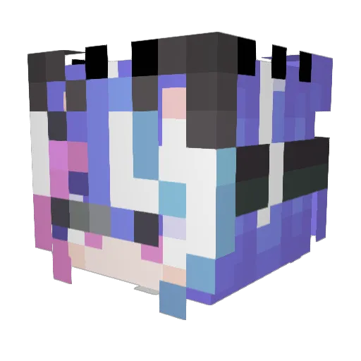 KingCozzy Minecraft avatar head, 3D render