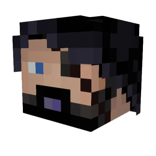 KingCrafterson Minecraft avatar head, 3D render
