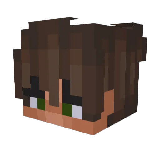 KingCrazyCraft Minecraft avatar head, 3D render