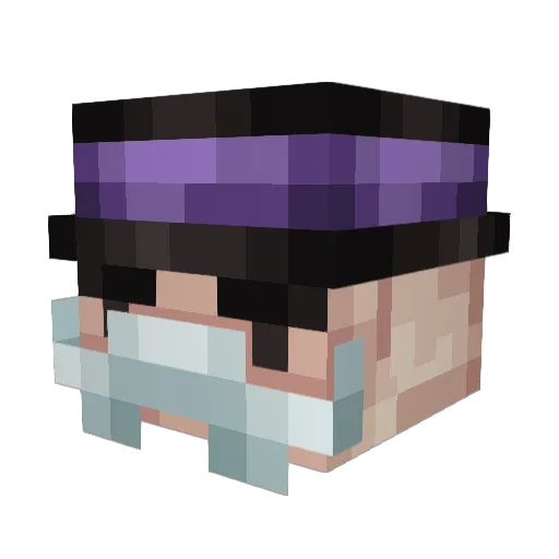 KingCrazy_ Minecraft avatar head, 3D render
