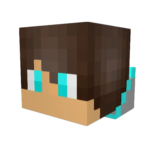 KingCreator2050 Minecraft avatar head, 3D render