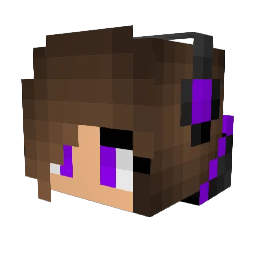 KingCreeper27 Minecraft avatar head, 3D render