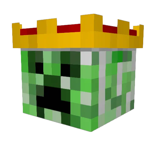 KingCreeper313 Minecraft avatar head, 3D render