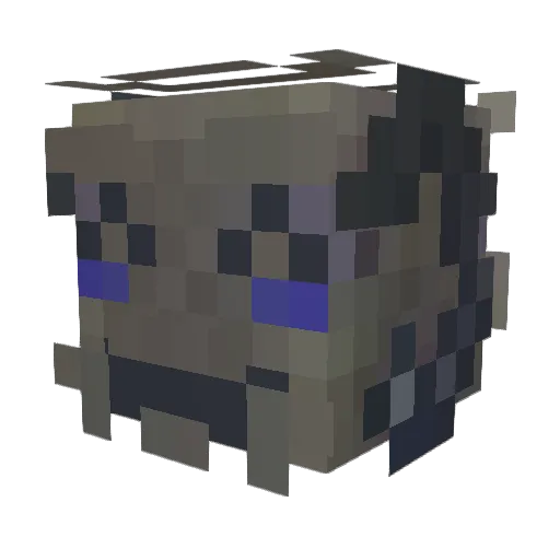 KingCreeper3 Minecraft avatar head, 3D render