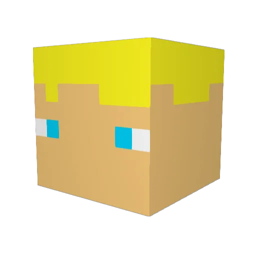 KingCreeperr Minecraft avatar head, 3D render