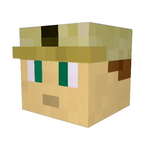 KingD30 Minecraft avatar head, 3D render