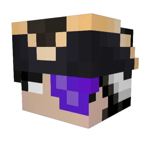 KingD3faultt Minecraft avatar head, 3D render