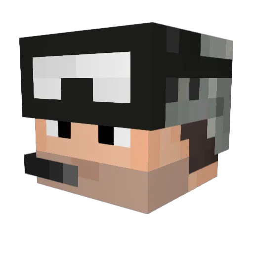 KingDWAT Minecraft avatar head, 3D render